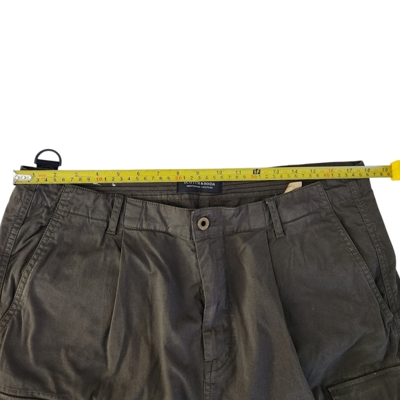 SCOTCH & SODA Pleated Cotton Cargo Pants khaki W36 L32 - Picture 13 of 15